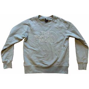 Womens Medium M The Northface Teal Sobranta Pullover‎ Crewneck Sweater EUC